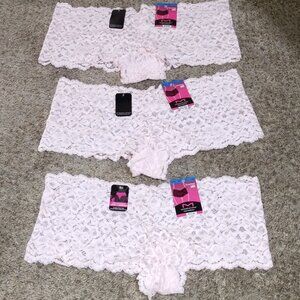 Women's Pink Lace Maidenform Boy Shorts NWT XL/8-Retail $39.00 + tax. Lot of 3.
